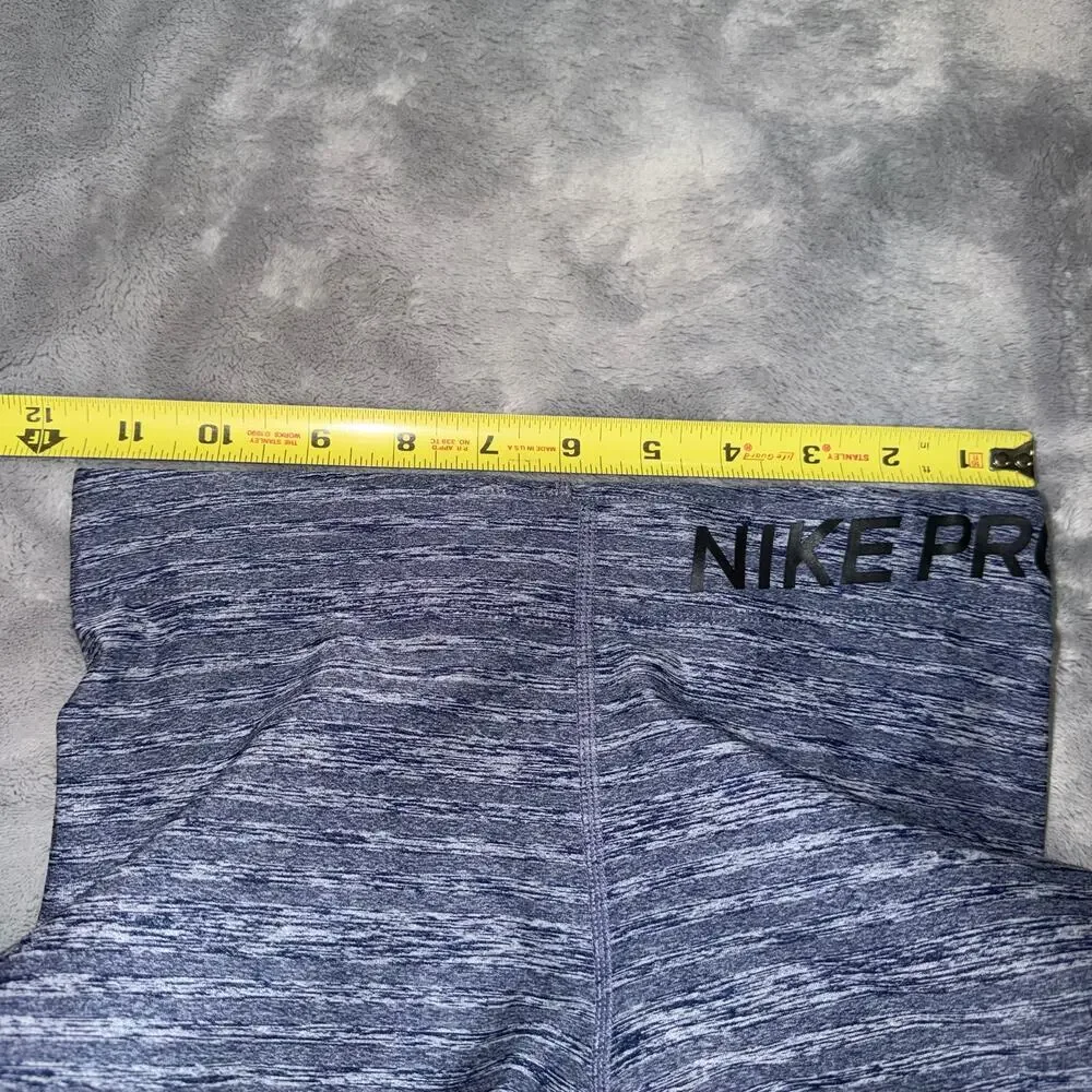 Nike Pro Leggings Navy Heather Mesh Panel Women's XS Dri-Fit